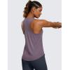 imageCRZ YOGA Womens Pima Cotton Racerback Workout Tank Tops Scoop Neck Athletic Loose Sleeveless ShirtsPurple Gray
