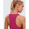 imageCRZ YOGA Womens Pima Cotton Racerback Workout Tank Tops Scoop Neck Athletic Loose Sleeveless ShirtsSizzling Pink