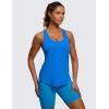 imageCRZ YOGA Womens Pima Cotton Racerback Workout Tank Tops Scoop Neck Athletic Loose Sleeveless ShirtsSparkle Blue