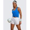 imageCRZ YOGA Womens Pima Cotton Racerback Workout Tank Tops Scoop Neck Athletic Loose Sleeveless ShirtsSparkle Blue