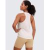 imageCRZ YOGA Womens Pima Cotton Racerback Workout Tank Tops Scoop Neck Athletic Loose Sleeveless ShirtsWhite Apricot