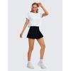 imageCRZ YOGA Womens Pima Cotton Workout Short Sleeve Shirts Loose Athletic Crop Tops Gym Casual Cropped TShirtWhite
