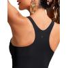 imageCRZ YOGA Womens Racerback Bikini Tops Quick Dry High Neck Modest Swimsuit Padded Sports Bathing SuitBlack