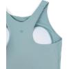 imageCRZ YOGA Womens Racerback Bikini Tops Quick Dry High Neck Modest Swimsuit Padded Sports Bathing SuitLight Grayish Blue