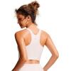 imageCRZ YOGA Womens Racerback Bikini Tops Quick Dry High Neck Modest Swimsuit Padded Sports Bathing SuitMilky White Bone