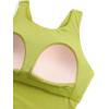 imageCRZ YOGA Womens Racerback Bikini Tops Quick Dry High Neck Modest Swimsuit Padded Sports Bathing SuitPrimrose Yellow