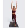 imageCRZ YOGA Womens Strappy Longline Sports Bra  Medium Impact Criss Cross Yoga Padded Workout Crop TopRed Merlot