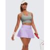 imageCRZ YOGA Womens Strappy Longline Sports Bra  Medium Impact Criss Cross Yoga Padded Workout Crop TopSterling