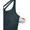imageCRZ YOGA Womens Strappy Longline Sports Bra  Medium Impact Criss Cross Yoga Padded Workout Crop TopTrue Navy