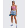imageCRZ YOGA Womens Strappy Longline Sports Bra  Medium Impact Criss Cross Yoga Padded Workout Crop TopVelvet Dust