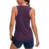 imageCRZ YOGA Lightweight Racerback Tank Tops for Women High Neck Workout Athletic Running Sleeveless ShirtsDeep Crocus Violet3