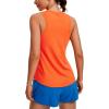 imageCRZ YOGA Lightweight Racerback Tank Tops for Women High Neck Workout Athletic Running Sleeveless ShirtsSweet Orange