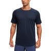imageCRZ YOGA Lightweight Short Sleeve TShirt for Men Quick Dry Workout Running Athletic Tee Shirt TopsNavyheather