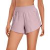 imageCRZ YOGA Mid Waisted Dolphin Athletic Shorts for Women 4quot Lightweight High Split for Gym Workout with Liner Quick DryMoonlight Ash