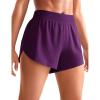 imageCRZ YOGA Mid Waisted Dolphin Athletic Shorts for Women 4quot Lightweight High Split for Gym Workout with Liner Quick DryPlum Magenta