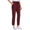imageCRZ YOGA Womens 4Way Stretch Ankle Golf Pants 78 Casual Dress Work Athletic Travel Workout Sweatpants with PocketsNoctilucence Red