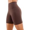 imageCRZ YOGA Womens Naked Feeling Biker Shorts  6 Inches High Waist Yoga Workout Running Gym SpandexTaupe