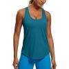 imageCRZ YOGA Womens Pima Cotton Racerback Workout Tank Tops Scoop Neck Athletic Loose Sleeveless ShirtsGreen Jade