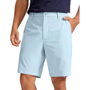 imageCRZ YOGA Mens All Day Comfy Golf Shorts  7quot9quot Stretch Lightweight Flat Front for Casual Work with PocketsChambray Blue