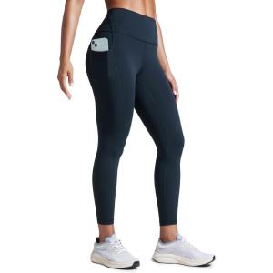 imageCRZ YOGA Women Butterbreeze Workout Leggings with Pockets 25  High Waist Tummy Control Athletic Gym Yoga Running PantsTrue Navy