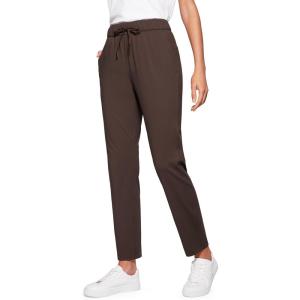 imageCRZ YOGA Womens 4Way Stretch Ankle Golf Pants 78 Casual Dress Work Athletic Travel Workout Sweatpants with PocketsHot Fudge Brown
