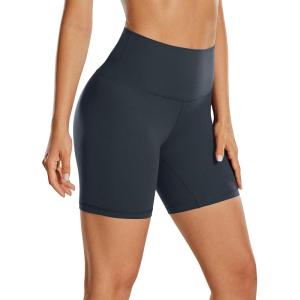 imageCRZ YOGA Womens ButterLuxe Biker Shorts 6 Inches  High Waisted Workout Running Volleyball Spandex YogaTrue Navy
