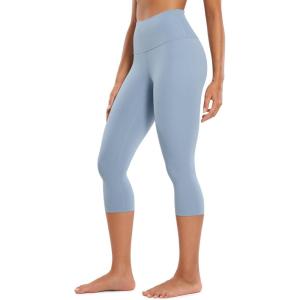 imageCRZ YOGA Womens Butterluxe High Waisted Lounge Leggings 19 Inches  Workout Buttery Soft Capris Yoga PantsCambric Blue