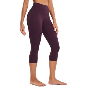 imageCRZ YOGA Womens Butterluxe High Waisted Lounge Leggings 19 Inches  Workout Buttery Soft Capris Yoga PantsDeep Purple