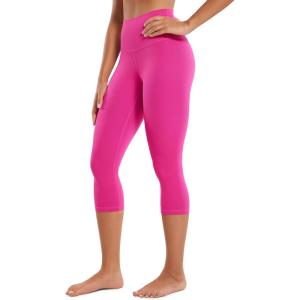 imageCRZ YOGA Womens Butterluxe High Waisted Lounge Leggings 19 Inches  Workout Buttery Soft Capris Yoga PantsHibiscus Purple