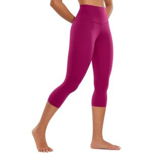 imageCRZ YOGA Womens Butterluxe High Waisted Lounge Leggings 19 Inches  Workout Buttery Soft Capris Yoga PantsMagenta Purple