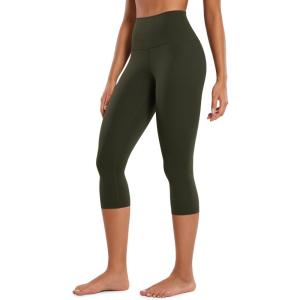 imageCRZ YOGA Womens Butterluxe High Waisted Lounge Leggings 19 Inches  Workout Buttery Soft Capris Yoga PantsOlive Green