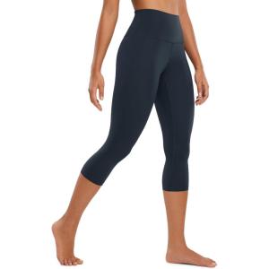 imageCRZ YOGA Womens Butterluxe High Waisted Lounge Leggings 19 Inches  Workout Buttery Soft Capris Yoga PantsTrue Navy