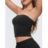 imageCRZ YOGA Butterluxe Double Lined Tube Tops for Women Going Out Crop Sleeveless Tank Bandeau Strapless Casual ShirtsBlack