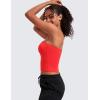imageCRZ YOGA Butterluxe Double Lined Tube Tops for Women Going Out Crop Sleeveless Tank Bandeau Strapless Casual ShirtsDeep Red