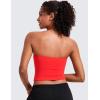 imageCRZ YOGA Butterluxe Double Lined Tube Tops for Women Going Out Crop Sleeveless Tank Bandeau Strapless Casual ShirtsDeep Red