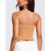 imageCRZ YOGA Butterluxe Double Lined Tube Tops for Women Going Out Crop Sleeveless Tank Bandeau Strapless Casual ShirtsDoe Brown
