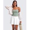 imageCRZ YOGA Butterluxe Double Lined Tube Tops for Women Going Out Crop Sleeveless Tank Bandeau Strapless Casual ShirtsGreen Palm Court