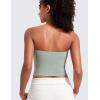 imageCRZ YOGA Butterluxe Double Lined Tube Tops for Women Going Out Crop Sleeveless Tank Bandeau Strapless Casual ShirtsGreen Palm Court