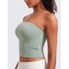 imageCRZ YOGA Butterluxe Double Lined Tube Tops for Women Going Out Crop Sleeveless Tank Bandeau Strapless Casual ShirtsGreen Palm Court