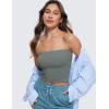 imageCRZ YOGA Butterluxe Double Lined Tube Tops for Women Going Out Crop Sleeveless Tank Bandeau Strapless Casual ShirtsGrey Sage