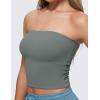 imageCRZ YOGA Butterluxe Double Lined Tube Tops for Women Going Out Crop Sleeveless Tank Bandeau Strapless Casual ShirtsGrey Sage