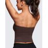 imageCRZ YOGA Butterluxe Double Lined Tube Tops for Women Going Out Crop Sleeveless Tank Bandeau Strapless Casual ShirtsHot Fudge Brown