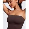 imageCRZ YOGA Butterluxe Double Lined Tube Tops for Women Going Out Crop Sleeveless Tank Bandeau Strapless Casual ShirtsHot Fudge Brown