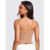 imageCRZ YOGA Butterluxe Double Lined Tube Tops for Women Going Out Crop Sleeveless Tank Bandeau Strapless Casual ShirtsMocha Mousse