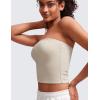 imageCRZ YOGA Butterluxe Double Lined Tube Tops for Women Going Out Crop Sleeveless Tank Bandeau Strapless Casual ShirtsMojave Tan