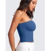 imageCRZ YOGA Butterluxe Double Lined Tube Tops for Women Going Out Crop Sleeveless Tank Bandeau Strapless Casual ShirtsPitch Blue