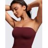 imageCRZ YOGA Butterluxe Double Lined Tube Tops for Women Going Out Crop Sleeveless Tank Bandeau Strapless Casual ShirtsRed Merlot