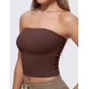 imageCRZ YOGA Butterluxe Double Lined Tube Tops for Women Going Out Crop Sleeveless Tank Bandeau Strapless Casual ShirtsTaupe