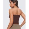 imageCRZ YOGA Butterluxe Double Lined Tube Tops for Women Going Out Crop Sleeveless Tank Bandeau Strapless Casual ShirtsTaupe