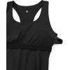 imageCRZ YOGA Butterluxe Womens Racerback Maternity Tank Tops Ruched Sleeveless Pregnancy Yoga Tee with Built in Bra Workout ShirtBlack